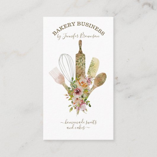 ベーキング器ケータリング調理師シェフ 名刺 (正面)