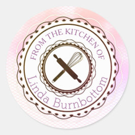 ベーキング器具がシールのキッチンからささやく ラウンドシール