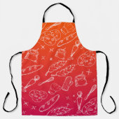 ベーキング器具とフードオレンジキッチンベイカー エプロン (正面)