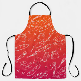 ベーキング器具とフードオレンジキッチンベイカー エプロン