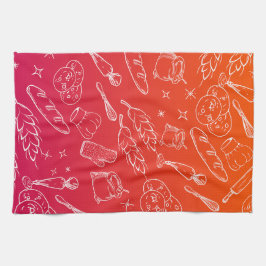 ベーキング器具とフードオレンジキッチンベイカー キッチンタオル