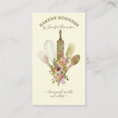 ベーキング器具ケータリング調理師シェフバニラクリーム 名刺 (正面)