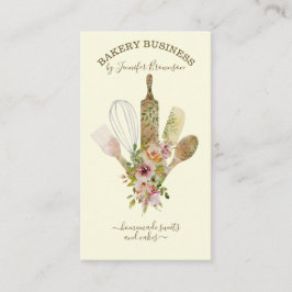 ベーキング器具ケータリング調理師シェフバニラクリーム 名刺