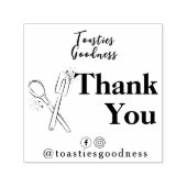 ベーキング器具サンキュービジネスネームベーカリー セルフインキングスタンプ (デザイン)