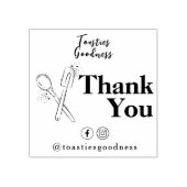 ベーキング器具サンキュービジネスネームベーカリー ラバースタンプ (インプリント)