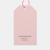 ベーキング器具ピンクありがとうご寄付ラベル ギフトタグ (裏面)