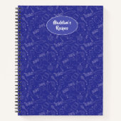 ベーキング器具マフィン粉砂糖シームレスパターン ノートブック (正面)