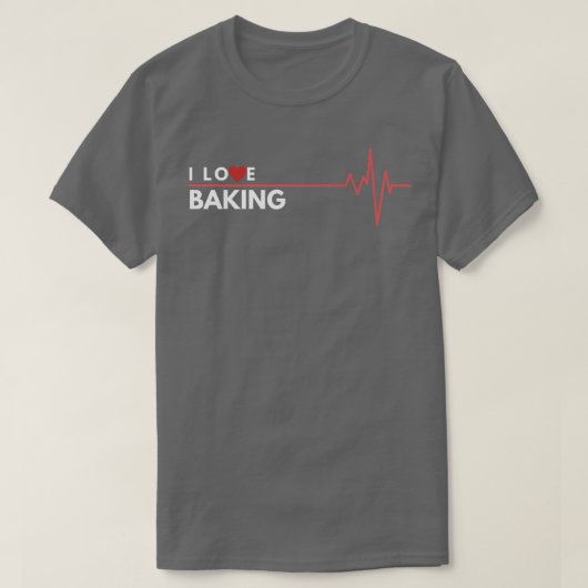 ベーキング大好きホビーギフトハートビート Tシャツ (デザイン正面)