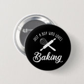 ベーキング好きの少年 缶バッジ (正面&裏面)
