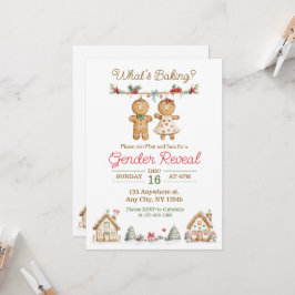 ベーキング性別表示招待状 招待状