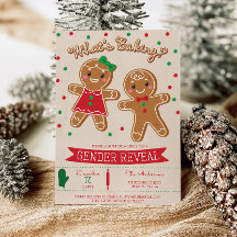 ベーキング性別表示招待状