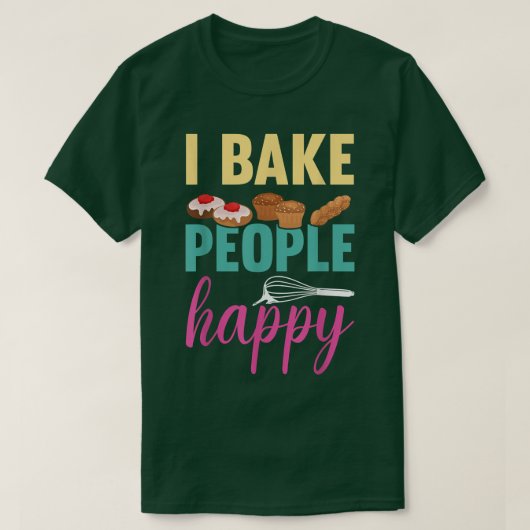 ベーキング愛おもしろい人シェフケーキベイカー私は人H Tシャツ (デザイン正面)