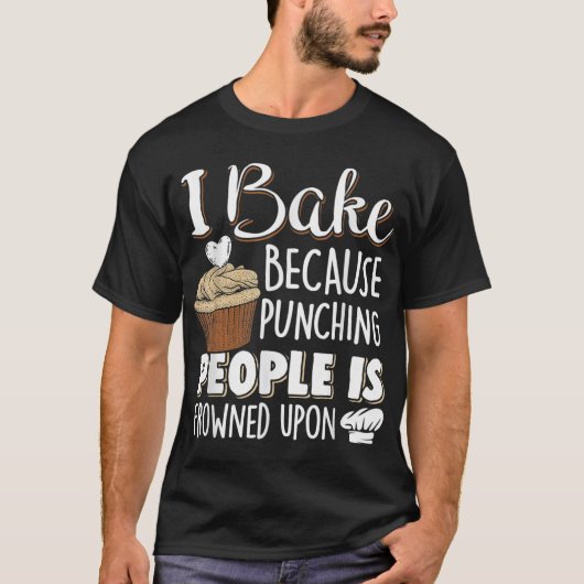 ベーキング愛好家パンチングピープル – Baker & Cupcake Tシャツ (正面)