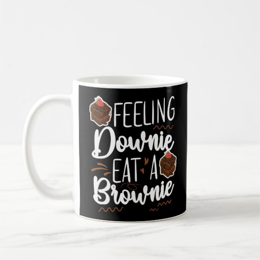 ベーキング感じズ食べドーイAブラウニーBrownie Pun コーヒーマグカップ (左)