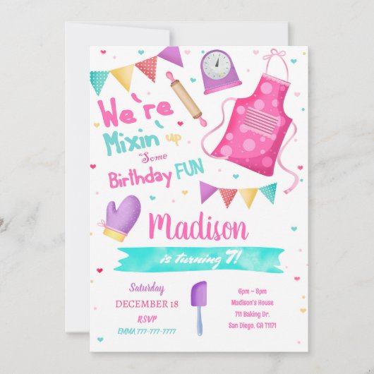 ベーキング招待状 招待状 (正面)