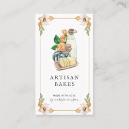 ベーキング料理成分ウォーターカラーベーカリーベイカー 名刺