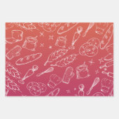 ベーキング料理用具及びフードウモダンェンカン ラッピングペーパーシート (正面3)