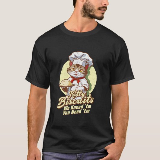 ベーキング猫好き子猫ビスケットウィークネアドエムユーKn Tシャツ (正面)