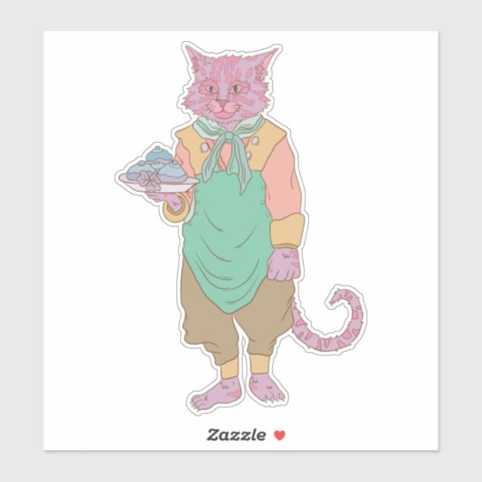 ベーキング猫 シール (シート)