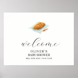 ベーキング素朴パンのオーブンの赤ちゃんシャワーへようこそ ポスター