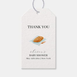 ベーキング素朴パンのオーブンの赤ちゃんシャワー ギフトタグ