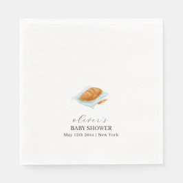 ベーキング素朴パンのオーブンの赤ちゃんシャワー スタンダードランチョンナプキン