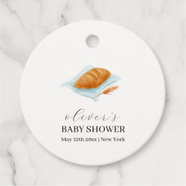 ベーキング素朴パンのオーブンの赤ちゃんシャワー フェイバータグ