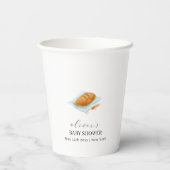 ベーキング素朴パンのオーブンの赤ちゃんシャワー 紙コップ (裏面)