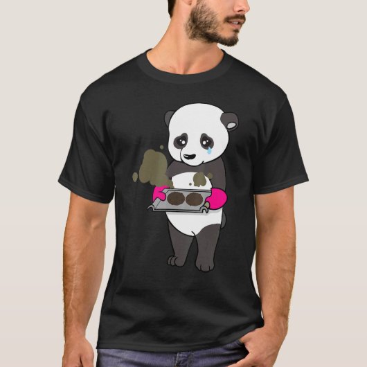 ベーキング行き間違ったパンダベアシェフクルーニードベイカー Tシャツ (正面)