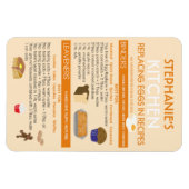 ベーキング表の代替パーソナライズされた マグネット (横)