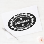 ベーキング製品の愛カスタムのステッカーで作られる 楕円形シール (封筒)