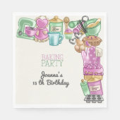 ベーキング誕生会 スタンダードランチョンナプキン (正面)