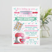 ベーキング誕生日の招待 招待状 (スタンド正面)