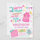 ベーキング誕生日パーティガーリー料理誕生日パーティ 招待状 (正面)