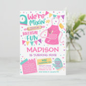 ベーキング誕生日パーティガーリー料理誕生日パーティ 招待状 (スタンド正面)