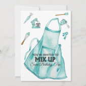 ベーキング誕生日パーティガーリー料理誕生日パーティ 招待状 (裏面)