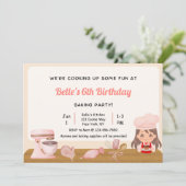 ベーキング誕生日パーティーへの招待 招待状 (スタンド正面)