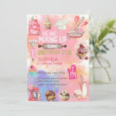 ベーキング誕生日パーティー 招待状 (スタンド正面)