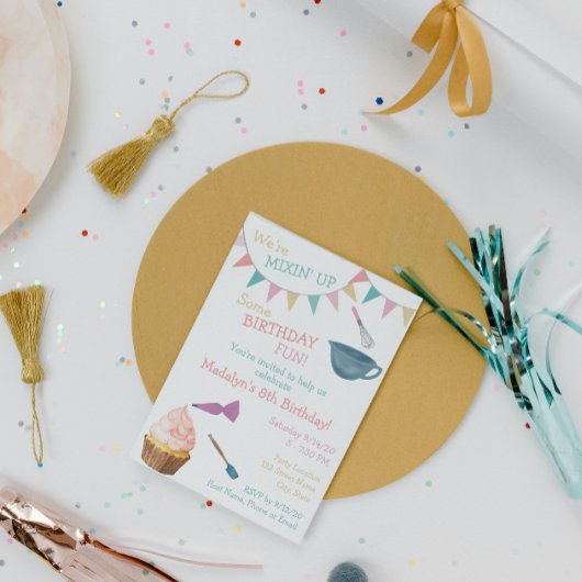 ベーキング誕生日招待状 招待状