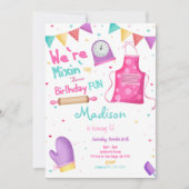 ベーキング誕生日招待状 招待状 (正面)