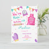 ベーキング誕生日招待状 招待状 (スタンド正面)