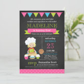 ベーキング誕生日 | ケーキ飾誕生日 招待状 (スタンド正面)