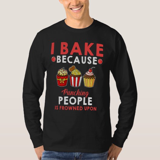 ベーキング部 パンを焼くのは 人を殴るのはダメだから Tシャツ (正面)