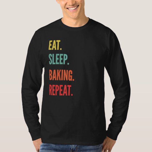 ベーキング食べスリーベーキングリピート Tシャツ (正面)