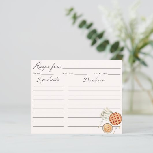 ベーキング食品イラストレーションファミリーレシピカード (スタンド正面)