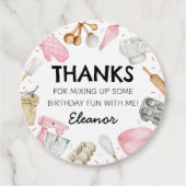 ベーキング飾カップケーキガール誕生日円 フェイバータグ (正面)
