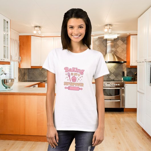 ベーキング・スーパーパワー ピンク Tシャツ