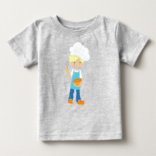 ベーキング,ベーカー,パティシシェフ,かわいい男の子,ブロンドヘア ベビーTシャツ (正面)
