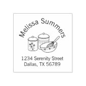 ベーキング – ミキシングボウル、ウィスカーアーチアドレス ラバースタンプ (インプリント)