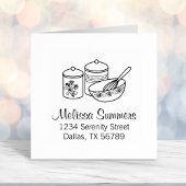 ベーキング – ミキシングボウル、ウィスカー、キャニスターアドレス セルフインキングスタンプ